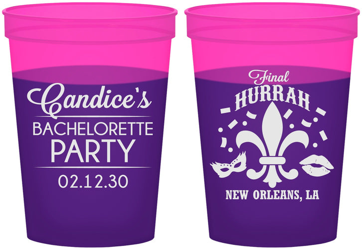 Custom Bachelorette 16 oz Color Changing Cups - New Orleans | 60166