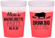 Custom Bachelorette 16 oz Color Changing Cups - Drink Big Eat Pig | 60169