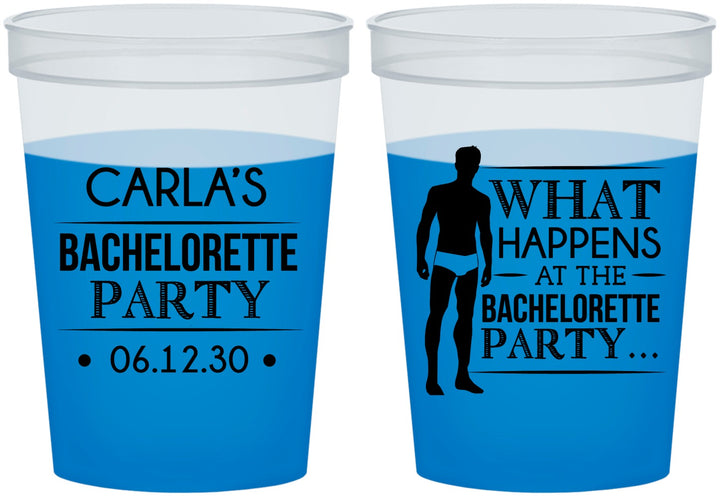 Custom Bachelorette 16 oz Color Changing Cups - What Happens | 60172
