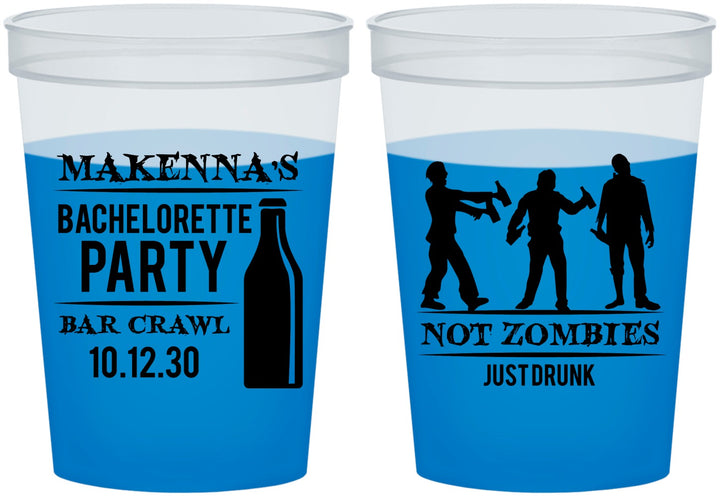 Custom Bachelorette 16 oz Color Changing Cups - Zombie | 60173