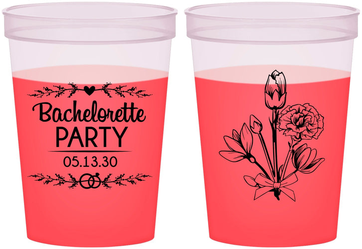 Custom Bachelorette 16 oz Color Changing Cups - Flowers | 60174