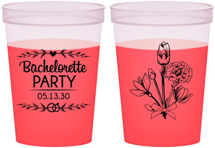 Custom Bachelorette 16 oz Color Changing Cups - Flowers | 60174