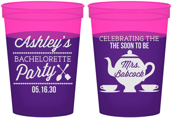 Custom Bachelorette 16 oz Color Changing Cups - Teapot | 60189