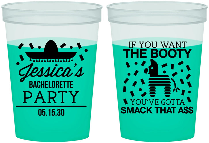 Custom Bachelorette 16 oz Color Changing Cups - Smack That Ass | 60192