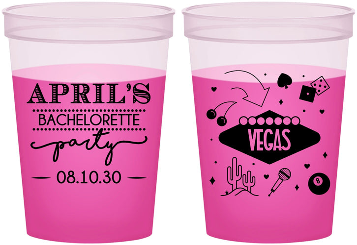Custom Bachelorette 16 oz Color Changing Cups - Las Vegas | 60198
