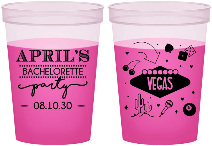 Custom Bachelorette 16 oz Color Changing Cups - Las Vegas | 60198