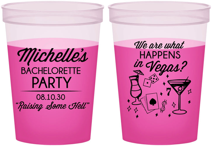 Custom Bachelorette 16 oz Color Changing Cups - Las Vegas | 60199