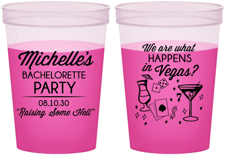 Custom Bachelorette 16 oz Color Changing Cups - Las Vegas | 60199