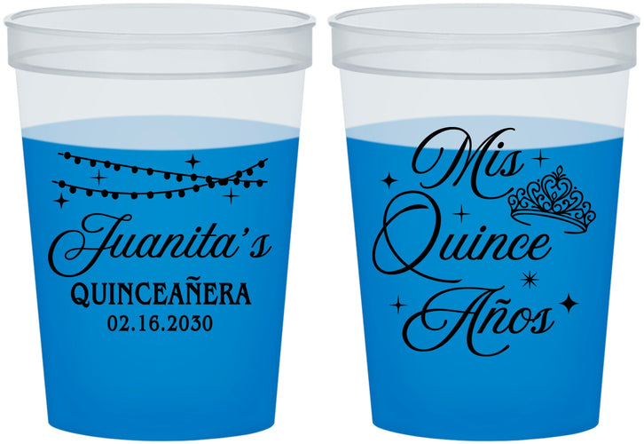 Custom Quinceanera 16 oz Color Changing Cups - Mis Quince Anos | 70001