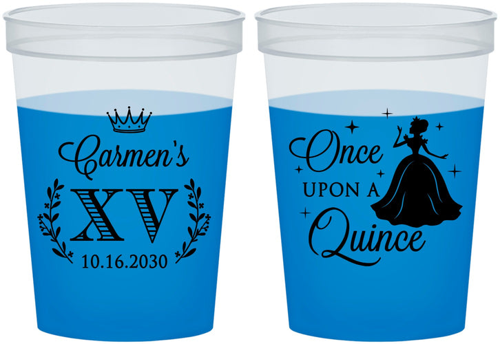 Custom Quinceanera 16 oz Color Changing Cups - Once Upon A Quince | 70011