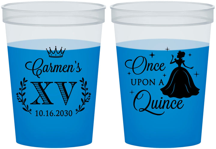 Custom Quinceanera 16 oz Color Changing Cups - Once Upon A Quince | 70011