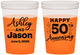 Custom Anniversary 16 oz Color Changing Cups - 50th Wedding | 80007