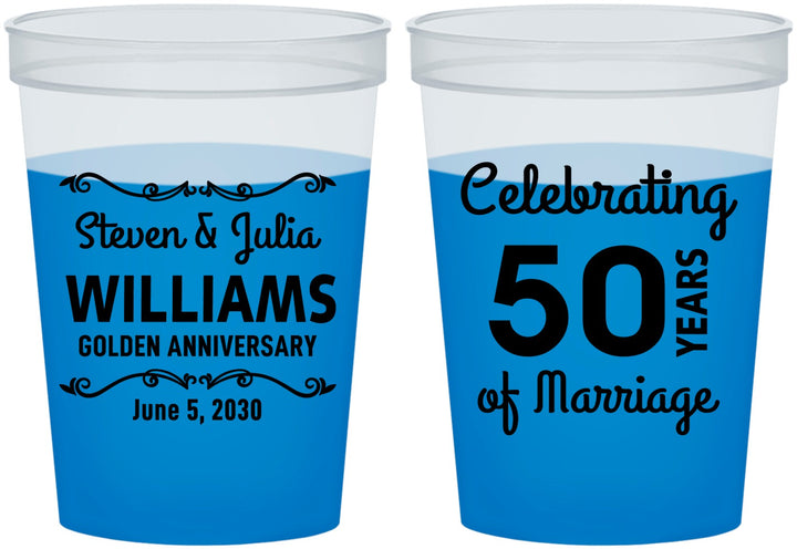 Custom Anniversary 16 oz Color Changing Cups - 50 Years Of Marriage | 80017