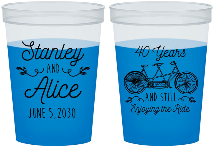 Custom Anniversary 16 oz Color Changing Cups - Cheers To 40 Years | 80025