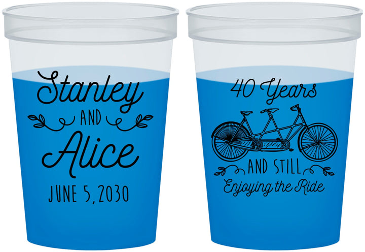 Custom Anniversary 16 oz Color Changing Cups - Cheers To 40 Years | 80025