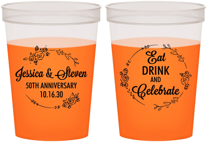 Custom Anniversary 16 oz Color Changing Cups - 50th Wedding | 80027
