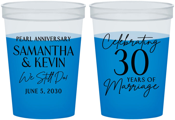 Custom Anniversary 16 oz Color Changing Cups - 30 Years Of Marriage | 80033