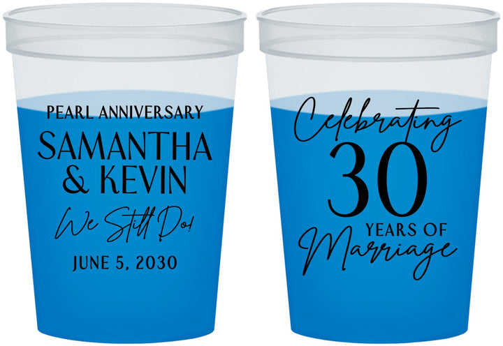 Custom Anniversary 16 oz Color Changing Cups - 30 Years Of Marriage | 80033