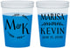 Custom Wedding 16 oz Color Changing Cups - Two Letter Monogram | 801