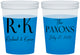 Custom Wedding 16 oz Color Changing Cups - Two Letter Monogram | 802