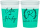 Custom Wedding 16 oz Color Changing Cups - Monogram | 803