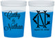 Custom Wedding 16 oz Color Changing Cups - Two Letter Monogram | 807