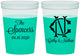 Custom Wedding 16 oz Color Changing Cups - Two Letter Monogram | 808