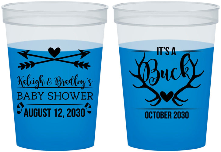 Custom Baby Shower 16 oz Color Changing Cups - It’s A Buck Antler | 90000