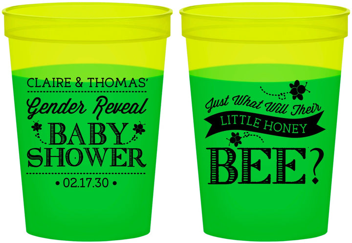 Custom Baby Shower 16 oz Color Changing Cups - Little Honey Bee | 90018