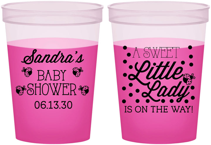 Custom Baby Shower 16 oz Color Changing Cups - Sweet Little Lady | 90024