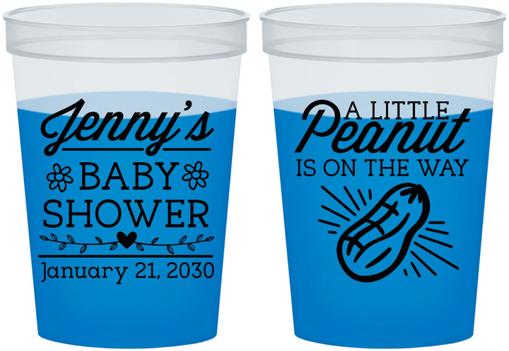 Custom Baby Shower 16 oz Color Changing Cups - Peanut On The Way | 90025