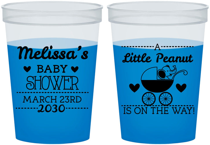 Custom Baby Shower 16 oz Color Changing Cups - Peanut On The Way | 90028