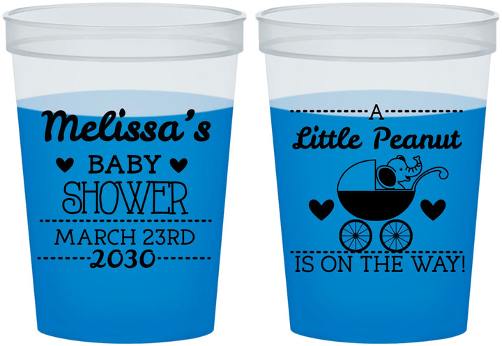 Custom Baby Shower 16 oz Color Changing Cups - Peanut On The Way | 90028