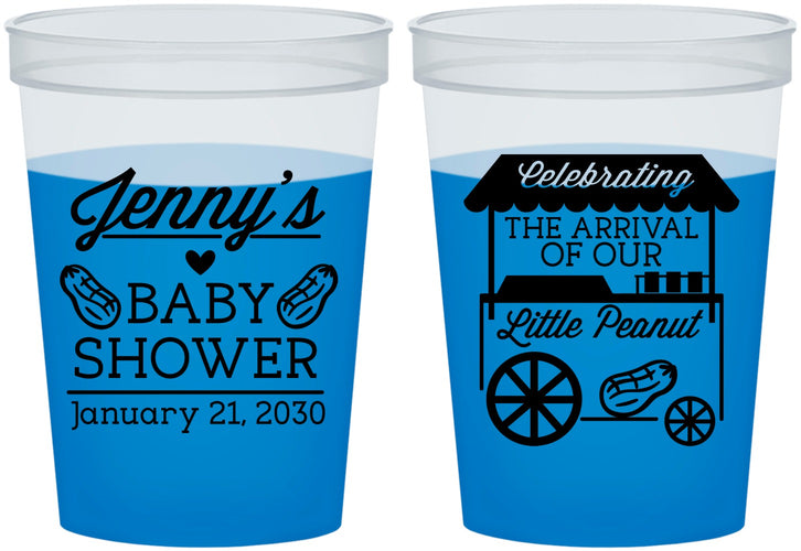 Custom Baby Shower 16 oz Color Changing Cups - Little Peanut | 90030