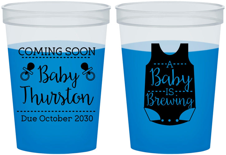 Custom Baby Shower 16 oz Color Changing Cups - Baby Is Brewing | 90039