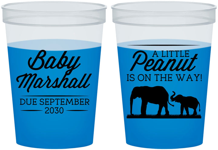 Custom Baby Shower 16 oz Color Changing Cups - Peanut On The Way | 90062