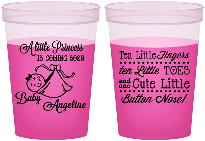 Custom Baby Shower 16 oz Color Changing Cups - Little Princess | 90066