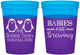 Custom Baby Shower 16 oz Color Changing Cups - Twins Baby Penguins | 90070