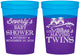 Custom Baby Shower 16 oz Color Changing Cups - Twins Baby Owls | 90074