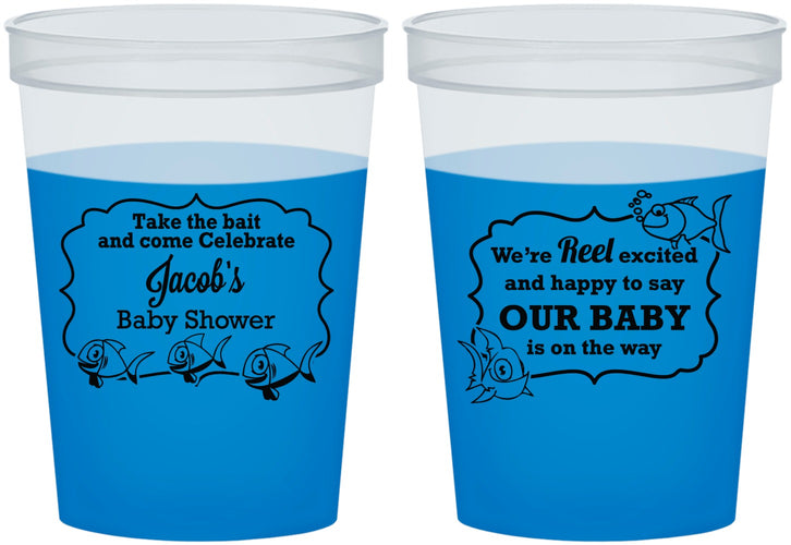 Custom Baby Shower 16 oz Color Changing Cups - Fish | 90075