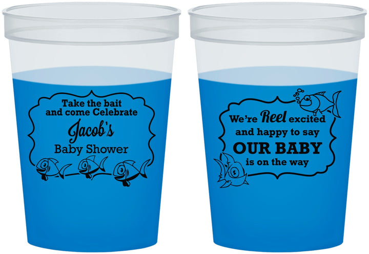 Custom Baby Shower 16 oz Color Changing Cups - Fish | 90075