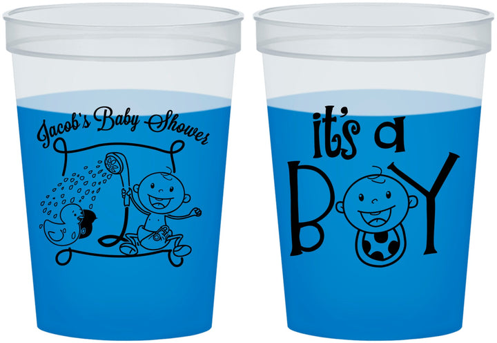 Custom Baby Shower 16 oz Color Changing Cups - It’s A Boy | 90076