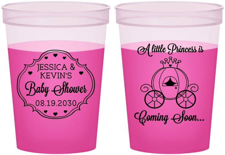 Custom Baby Shower 16 oz Color Changing Cups - Princess Coming Soon | 90085