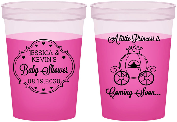 Custom Baby Shower 16 oz Color Changing Cups - Princess Coming Soon | 90085