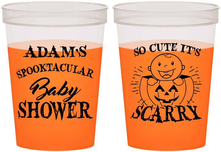 Custom Baby Shower 16 oz Color Changing Cups - So Cute Halloween | 90088