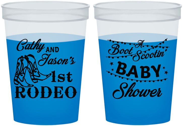 Custom Baby Shower 16 oz Color Changing Cups - Rodeo Boot Scootin | 90103