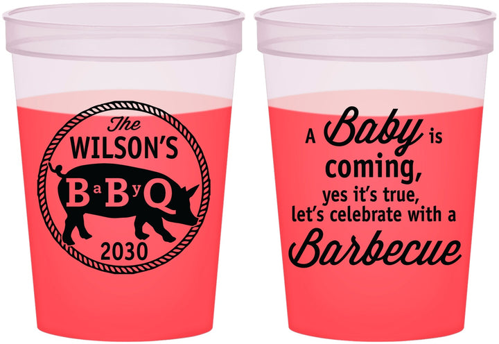 Custom Baby Shower 16 oz Color Changing Cups - Bbq | 90110