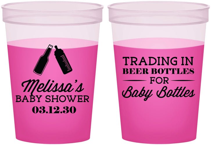 Custom Baby Shower 16 oz Color Changing Cups - Bottles | 90115