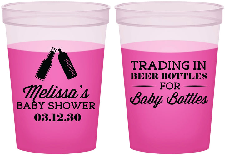 Custom Baby Shower 16 oz Color Changing Cups - Bottles | 90115