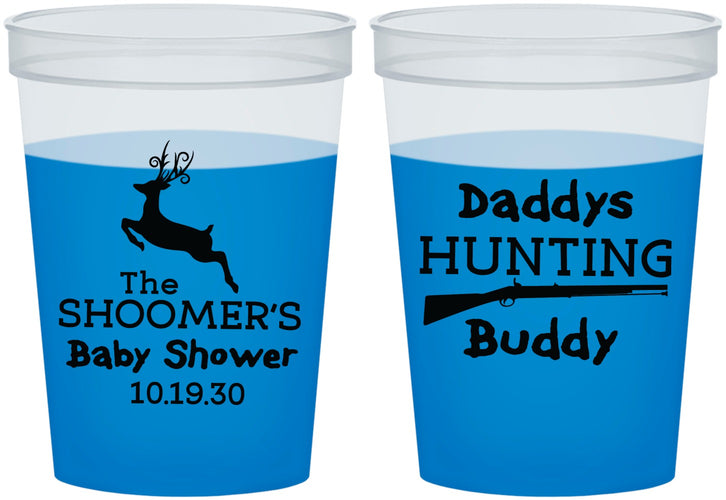 Custom Baby Shower 16 oz Color Changing Cups - Hunting Deer | 90118